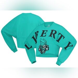 Spirit Jersey Mint New York Liberty Jumbo Print Oversized Cropped Women’s 2XL
